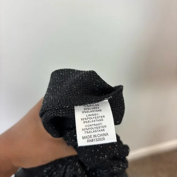 Michael Costello Revolve Fairleigh Gown Black Cutout Metallic Thread Size Small - Picture 8 of 11